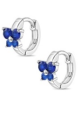 nice sterling silver butterfly blue cubic zirconia birthstone baby earrings